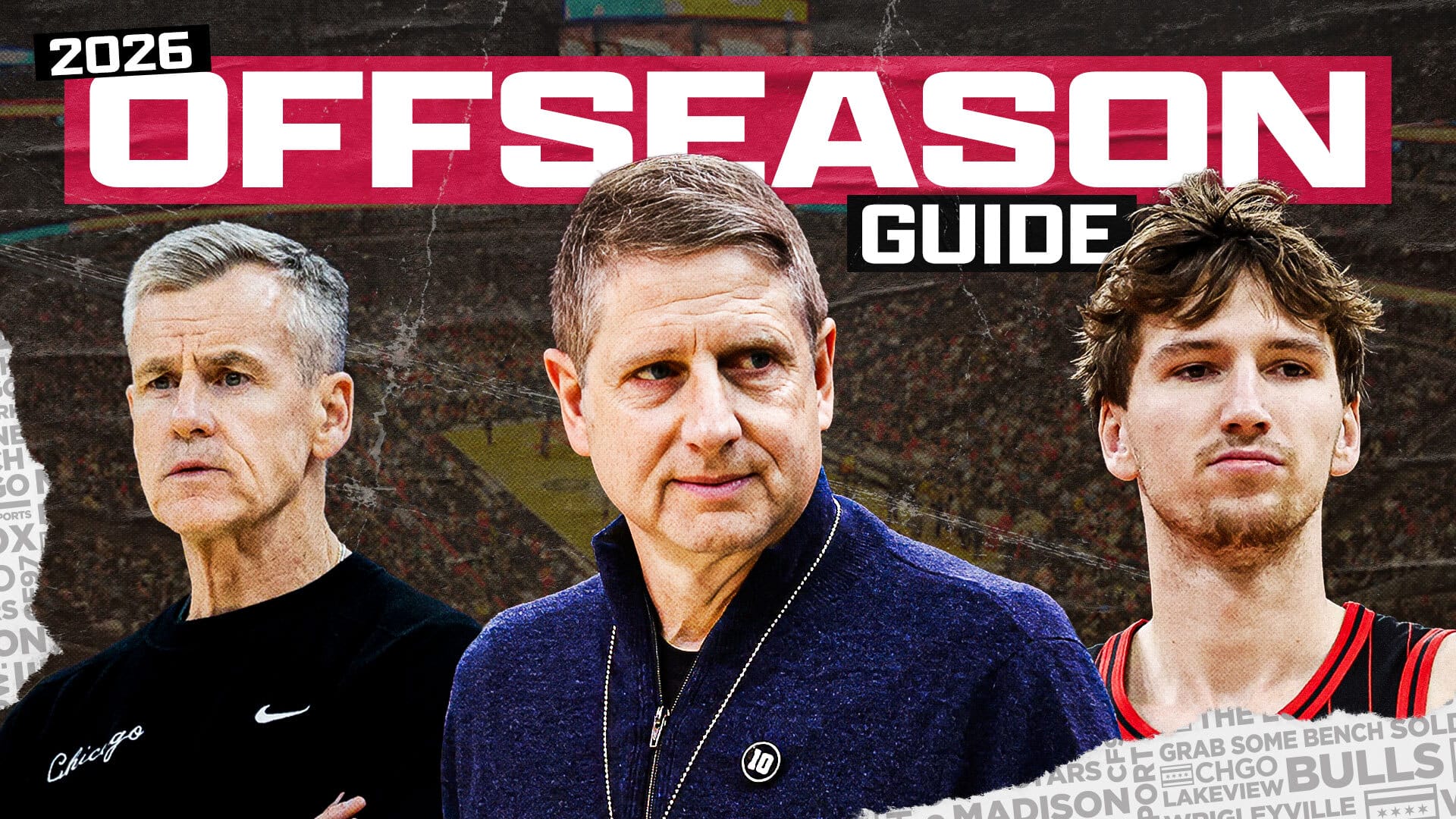 Chicago Bulls' Billy Donovan, Michael Reinsdorf, Matas Buzelis