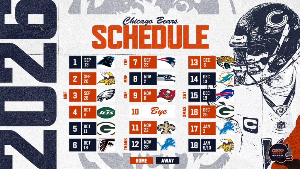 Chicago Bears schedule 2026