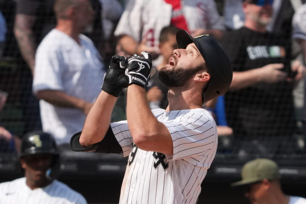 May 17, 2026; Chicago, Illinois, USA; Chicago White Sox center fielder Tristan Peters (29) runs the bases after hitting a three-run home run against the Chicago Cubs during the eighth inning at Rate Field.