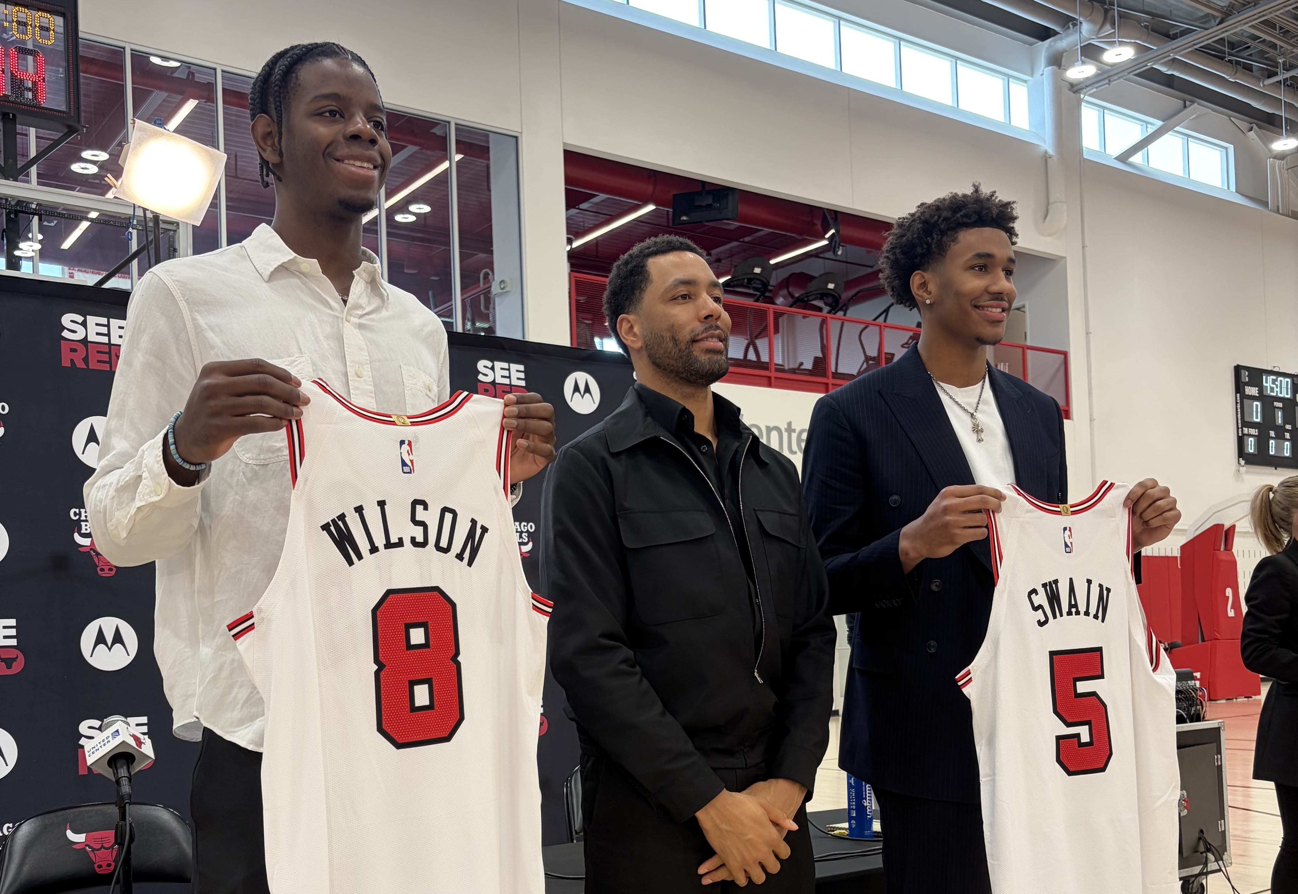 Caleb Wilson (left), Bryson Graham (middle) and Dailyn Swain (right) at the Advocate Center in Chicago, Ill.