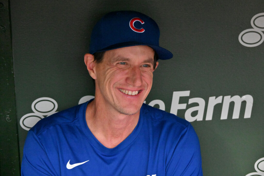 Aug 2, 2026; Chicago, Illinois, USA; Chicago Cubs manager Craig Counsell speaks with the media prior to a game against the New York Yankees at Wrigley Field.