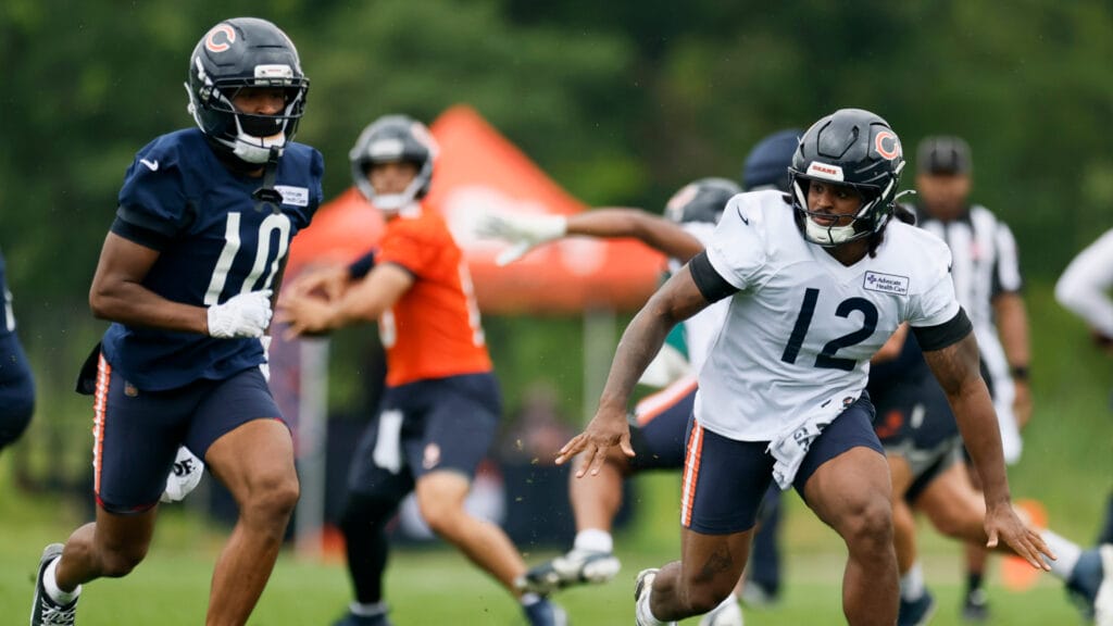 Chicago Bears WR Luther Burden III, LB Devin Bush