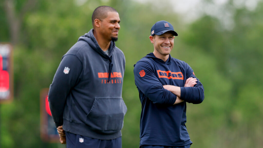 Bears GM Ryan Poles and HC Ben Johnson
