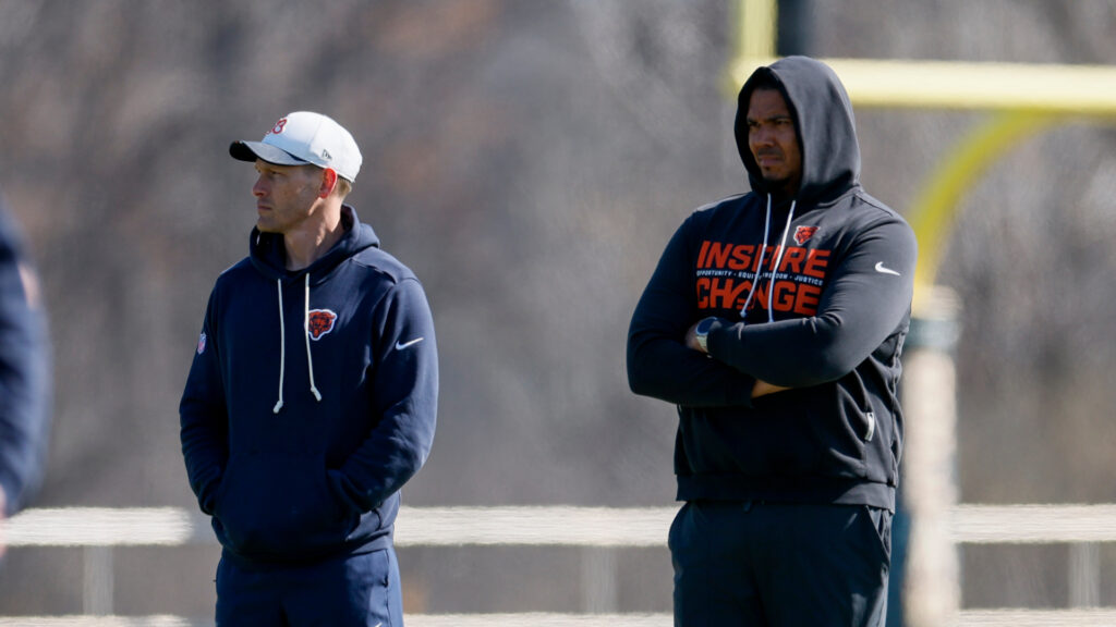 Bears HC Ben Johnson and GM Ryan Poles