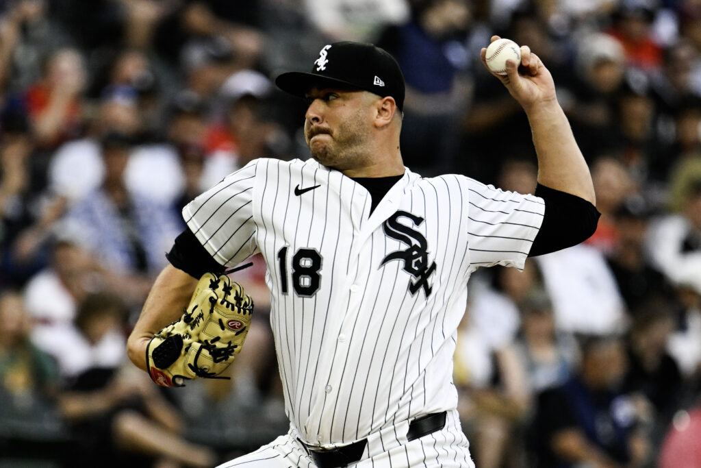 Sep 5, 2026; Chicago, Illinois, USA; Chicago White Sox pitcher Anthony Kay (18) delivers the ball during the first inning against the Minnesota Twins at Rate Field.