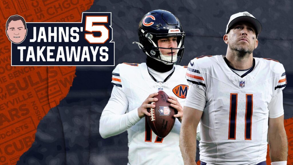Chicago Bears QBs Tyson Bagent and Case Keenum