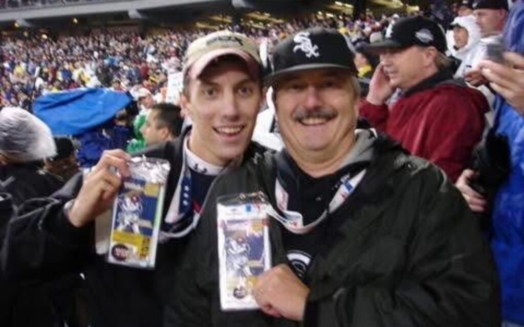 Papa Hoge and me after the White Sox won Game 2 of the World Series