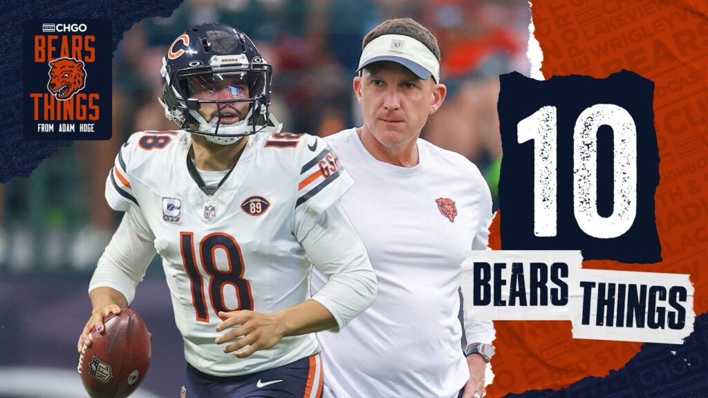 Bears DC Dennis Allen and QB Caleb Williams