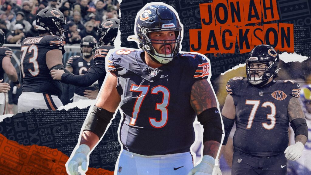 Chicago Bears right guard Jonah Jackson