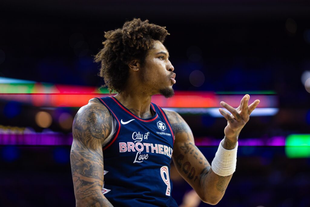 Kelly Oubre kisses the Sixers' chances to win against the Jazz goodbye.