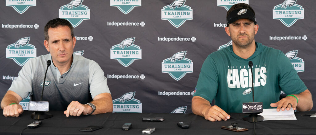 From a “stale” Eagles offense to a need to “re-prove”, 10 things learned from Nick Sirianni and Howie Roseman