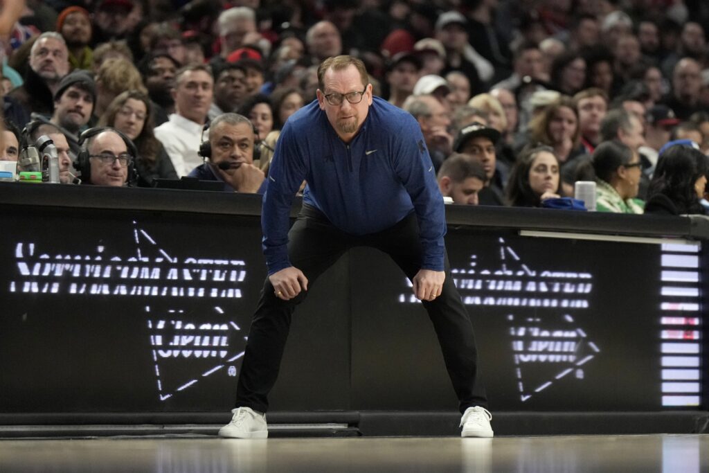 Nick Nurse suffering a humiliating loss in Portland.