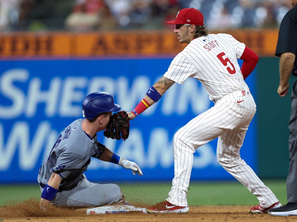 Phillies bully Dodgers in first game of possible postseason preview