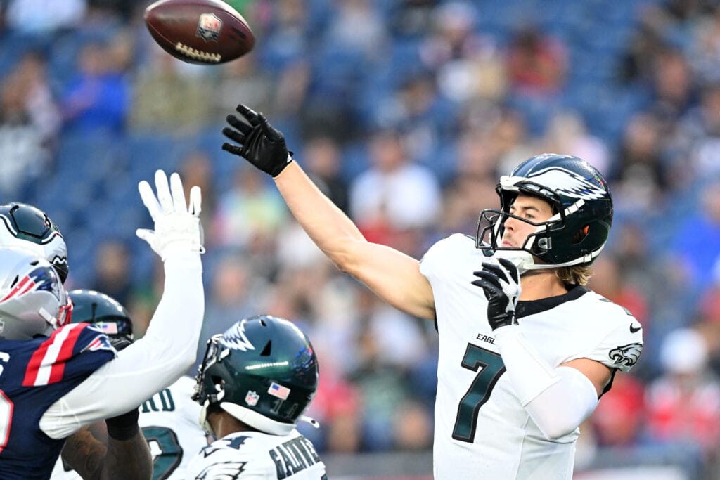 Eagles 14, Patriots 13: Tanner McKee outplays Kenny Pickett, why Bryce Huff played, why the (offensive) starters sat