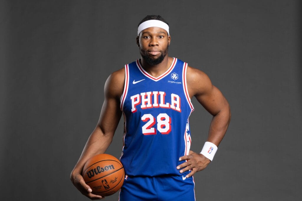 Guerschon Yabusele at Sixers media day.