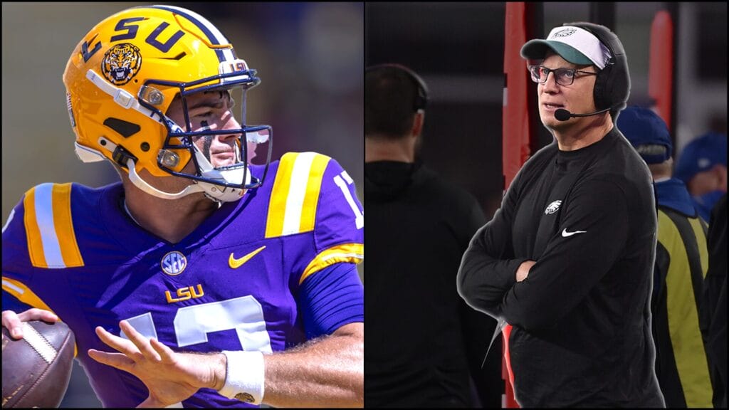 LSU QB Garrett Nussmeier has big fans in Eagles’ building, none bigger than Jalen Hurts’ QB coach