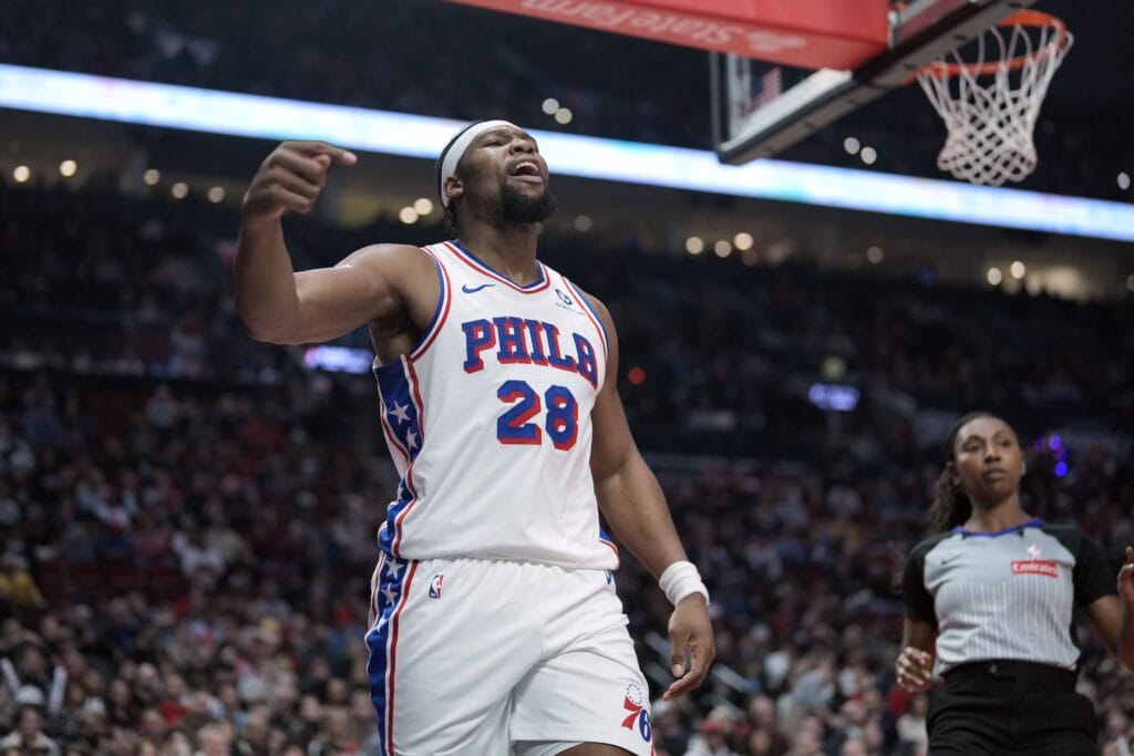Guerschon Yabusele celebrating a dunk