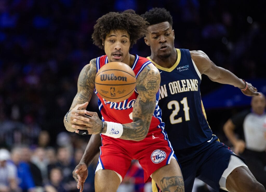 Kelly Oubre battling Yves Missi