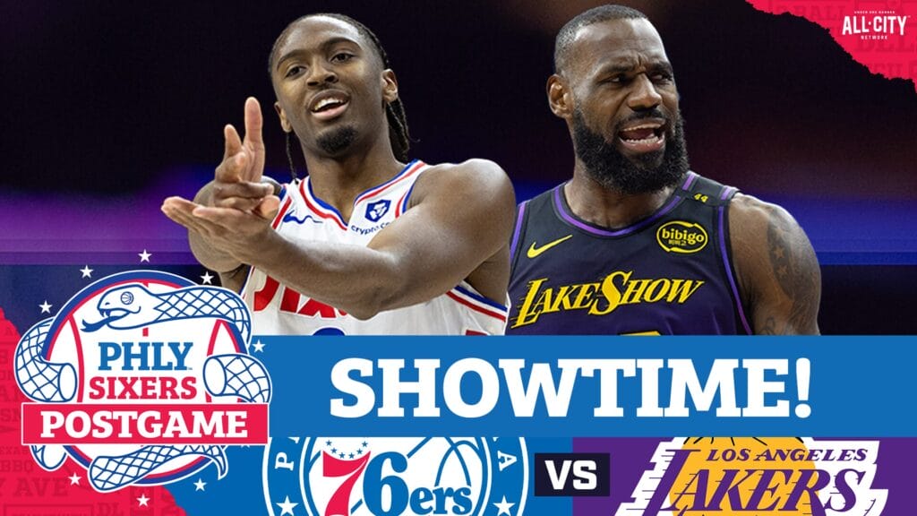 PHLY Sixers Podcast: Postgame: Tyrese Maxey ERUPTS for 43 in Sixers’ win over LeBron James, Lakers
