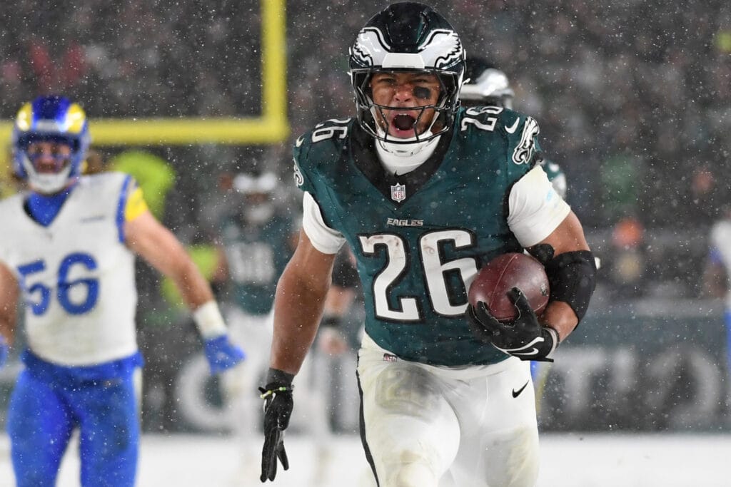 More than 25 Philadelphia Eagles identify their favorite play from the 2024 season, with The Hurdle at the top