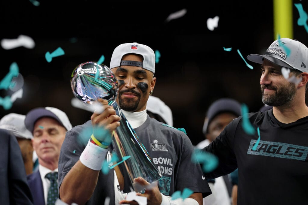 Party in New Orleans: Scenes from the Eagles’ locker room after dominant Super Bowl LIX win