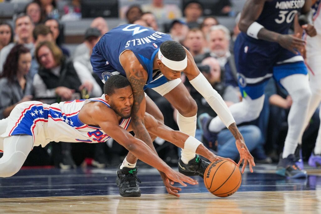 Sixers build brick house in road loss to Timberwolves
