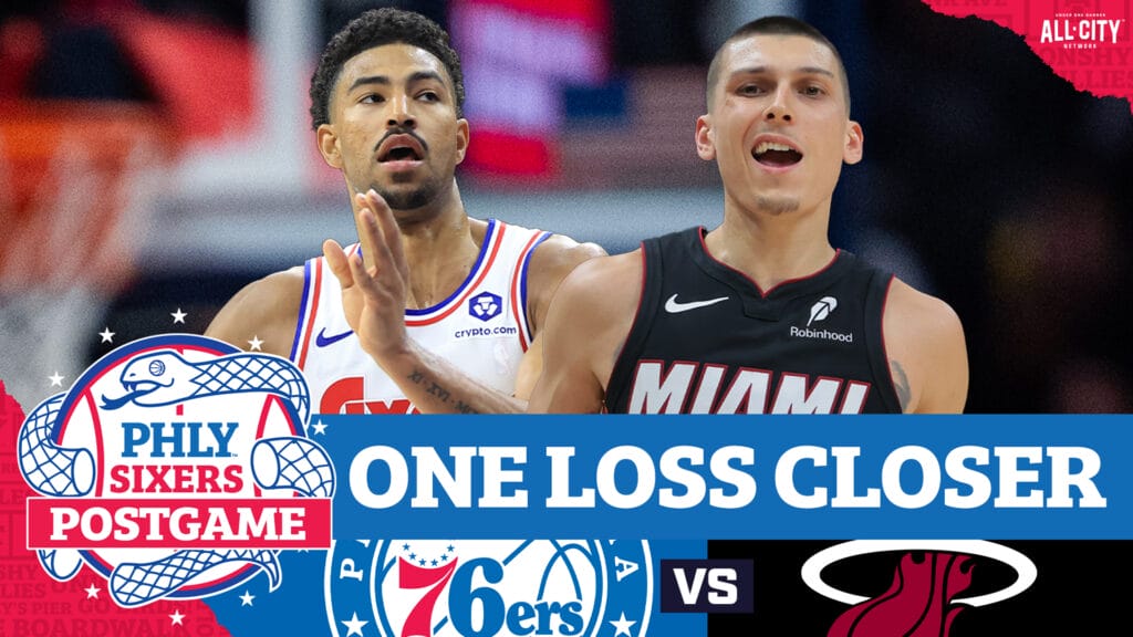 PHLY Sixers Podcast: Postgame: 76ers’ drop 12th straight in loss to Heat; Grimes and Walker drop 29 each