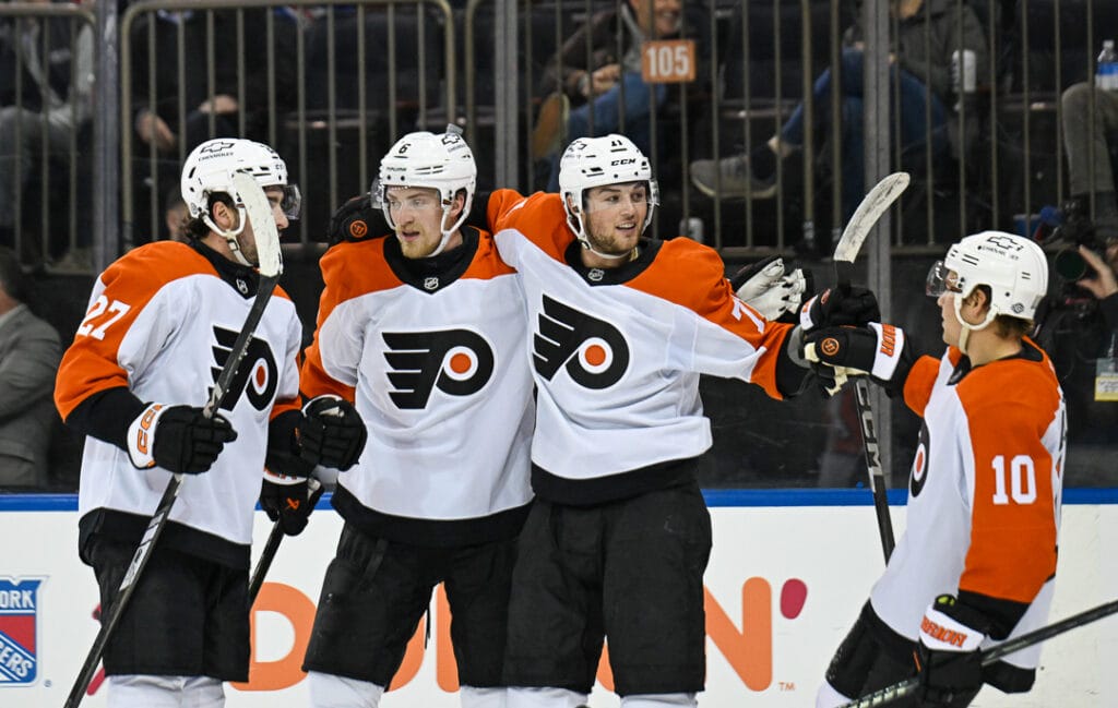 10 observations: Flyers storm past collapsing Rangers in wild six goal third period