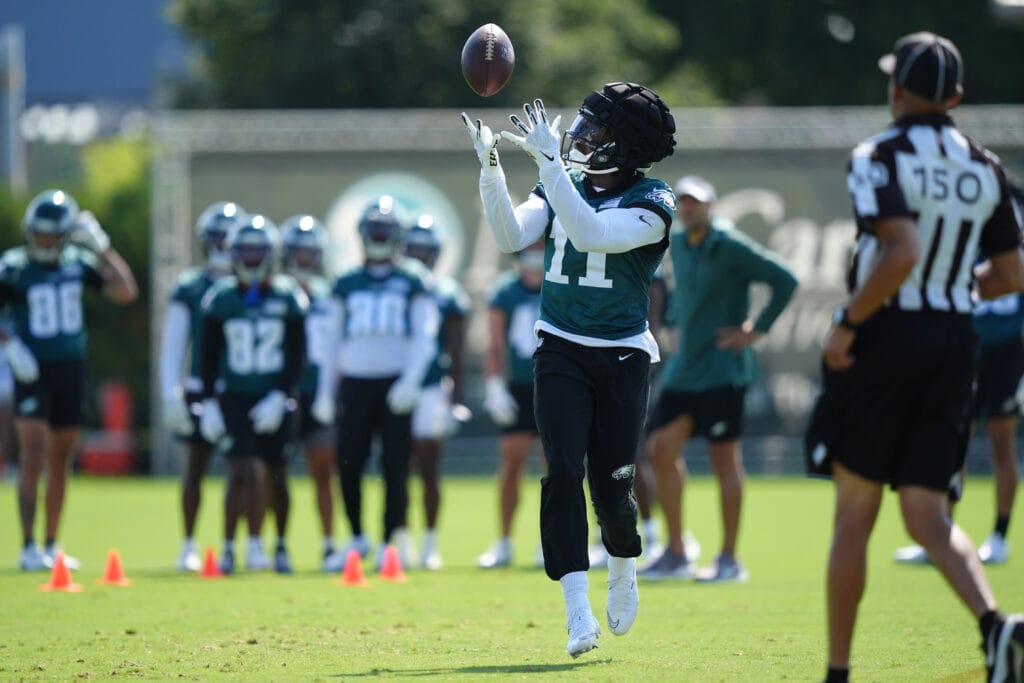 Eagles training camp report, Day 3: Moro Ojomo shines, Jihaad Campbell rises, A.J. Brown dominates