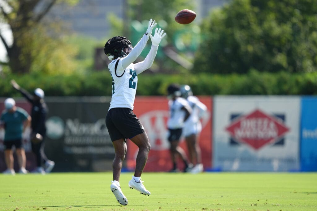 Eagles training camp report, Day 4: Quinyon Mitchell’s standout summer continues with interception, CB2 intrigue