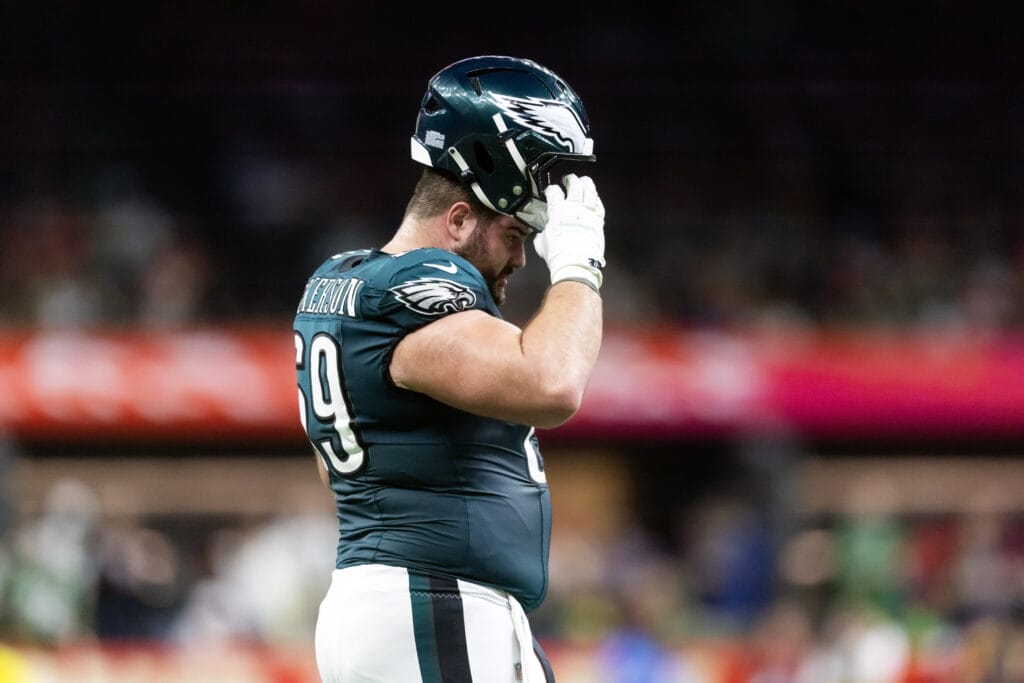 Eagles open practice: Landon Dickerson injury overshadows big night for Jihaad Campbell