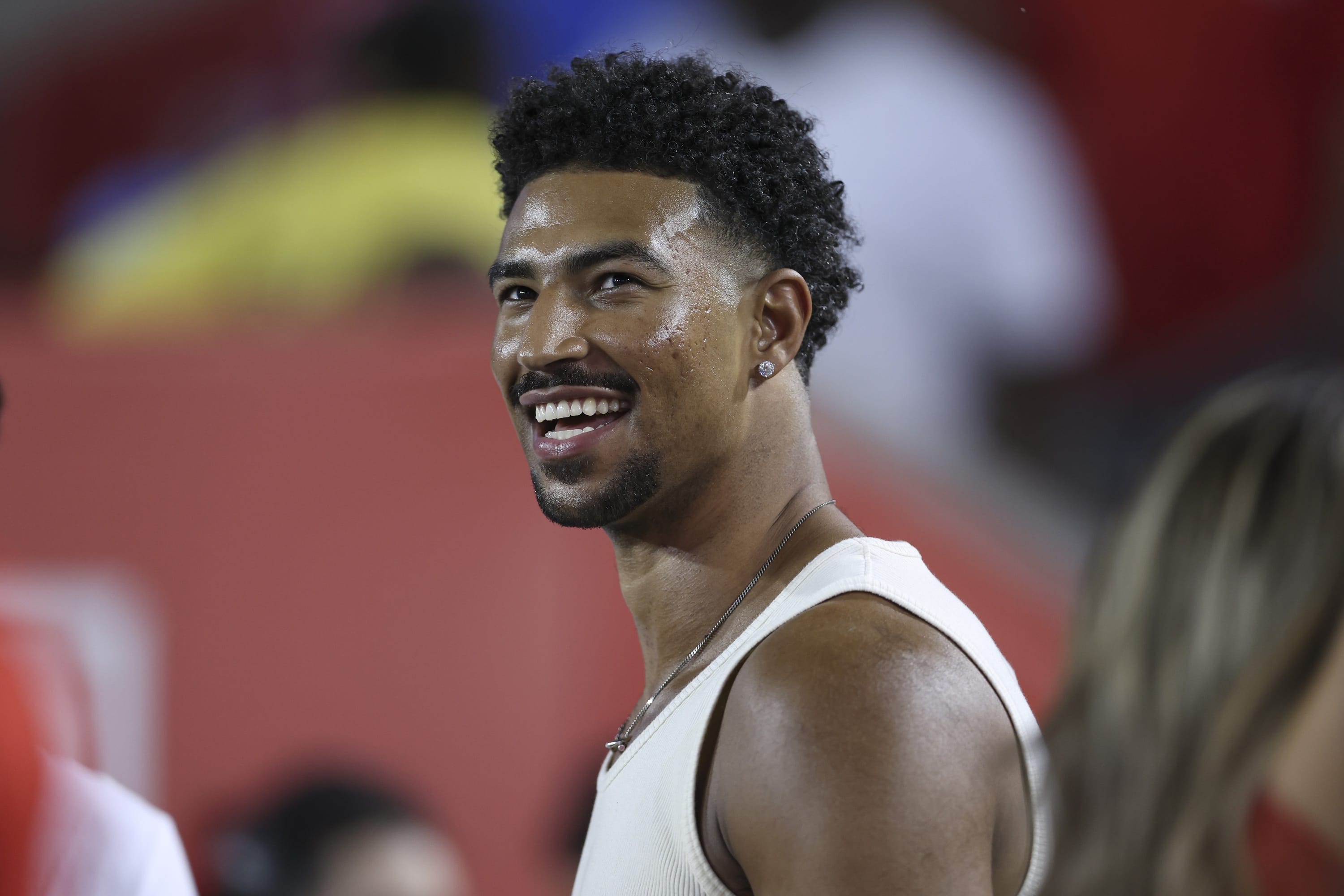 Quentin Grimes in a tank top