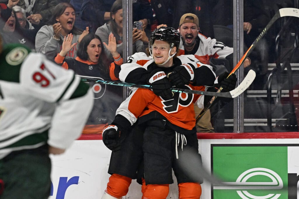 10 observations: Owen Tippett stars, Noah Cates comes through in clutch as Flyers storm back to beat Wild