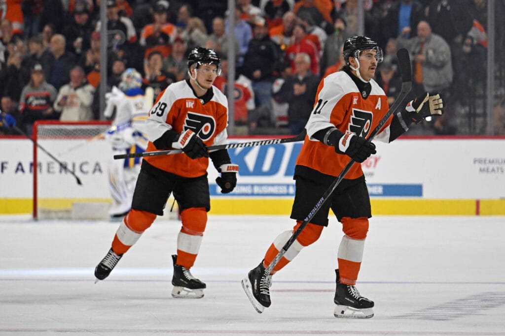 10 observations: Three-goal burst carries Flyers to easy win over Sabres, as “new” look power play shines