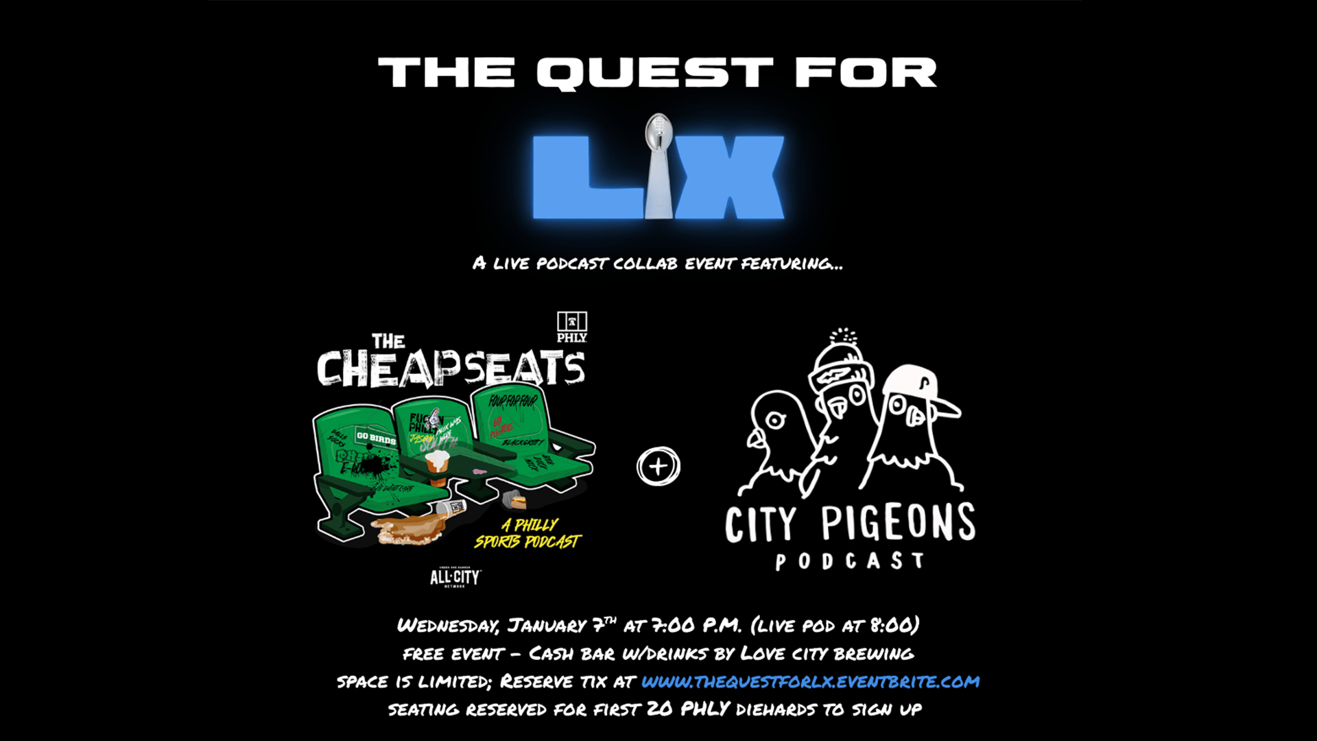 The Quest for LX: A Cheap Seats and City Pigeons Live Podcast Event