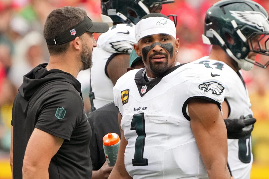 Eagles locker room notes: Is there historic precedent for the Eagles’ offense flipping the switch in the playoffs?