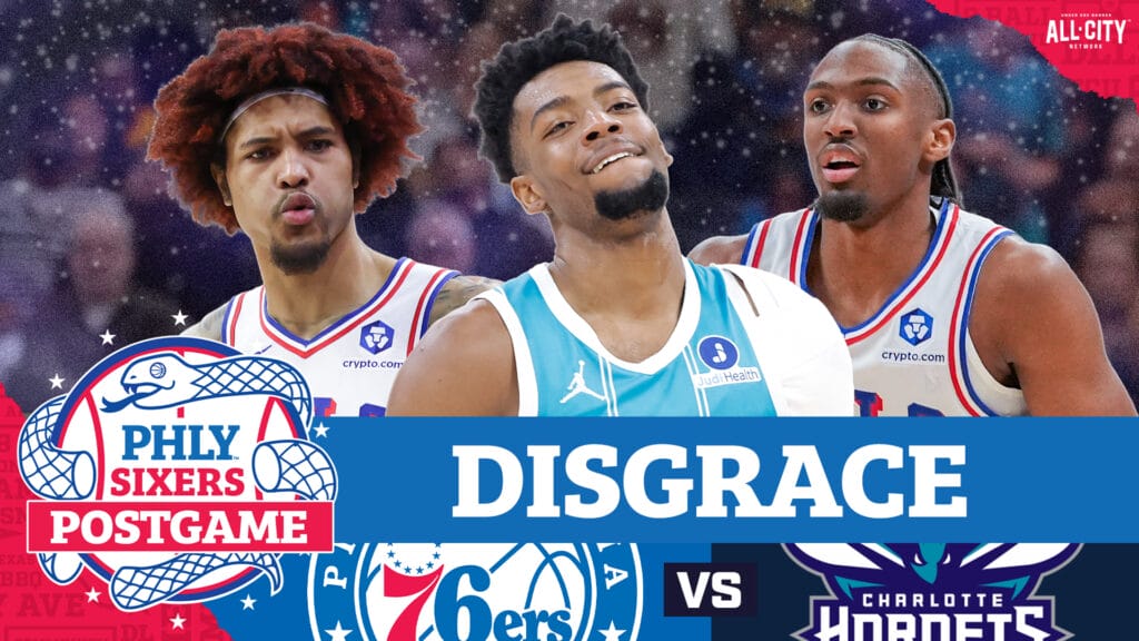 PHLY Sixers Podcast: Tyrese Maxey, Sixers EMBARRASSED in 37-point blowout loss to Hornets