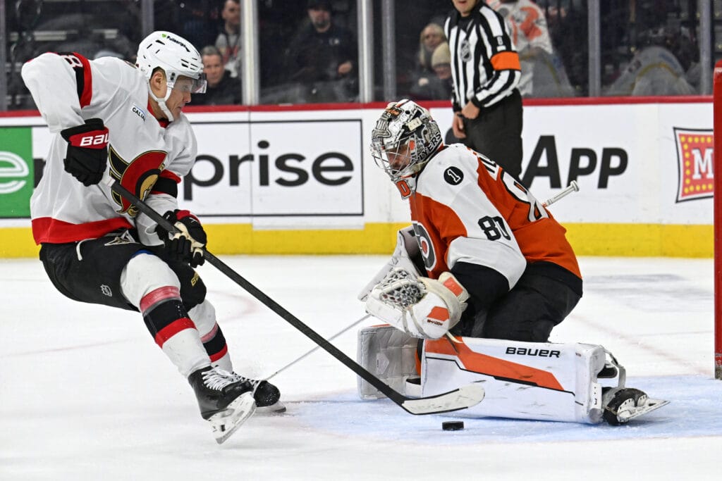 10 observations: Flyers underwhelm in final game before break, force overtime late but then fall 2-1 to Senators on Stützle goal