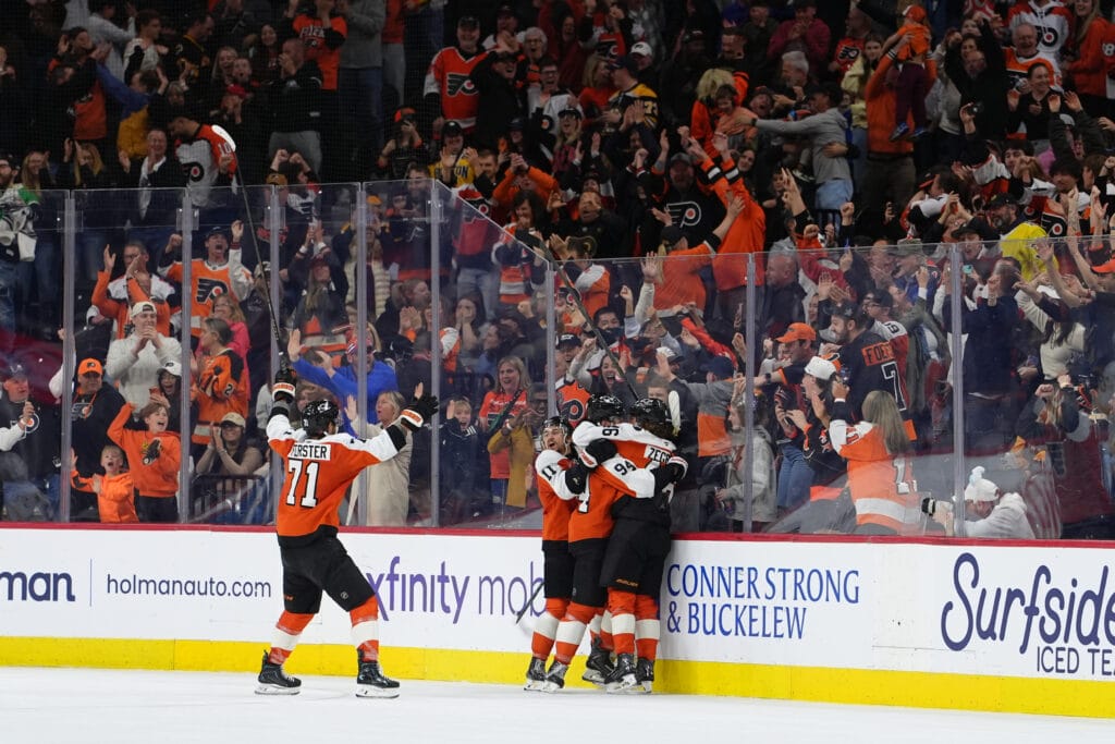 10 observations: Porter Martone scores first NHL goal in style, leads Flyers to pivotal 2-1 OT victory over Bruins and into a playoff spot
