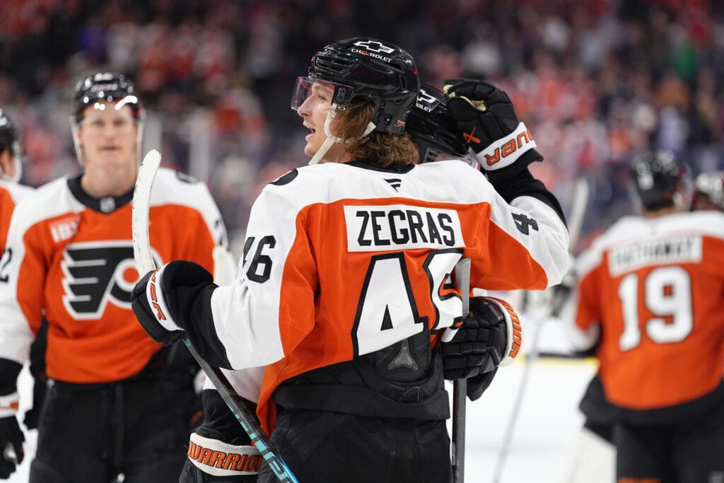 The Zegras-at-center experiment is working for Flyers — with one intriguing exception
