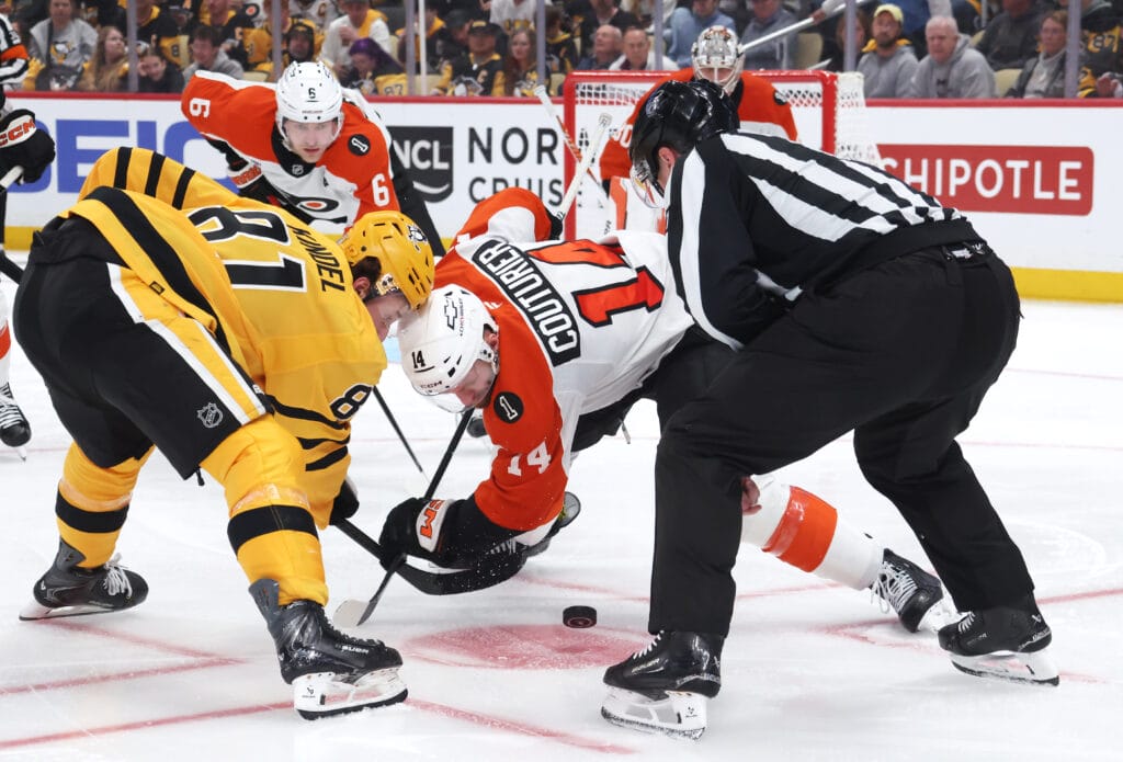 Vets step up, kids look more than ready as stifling defensive effort carries Flyers to Game 1 win
