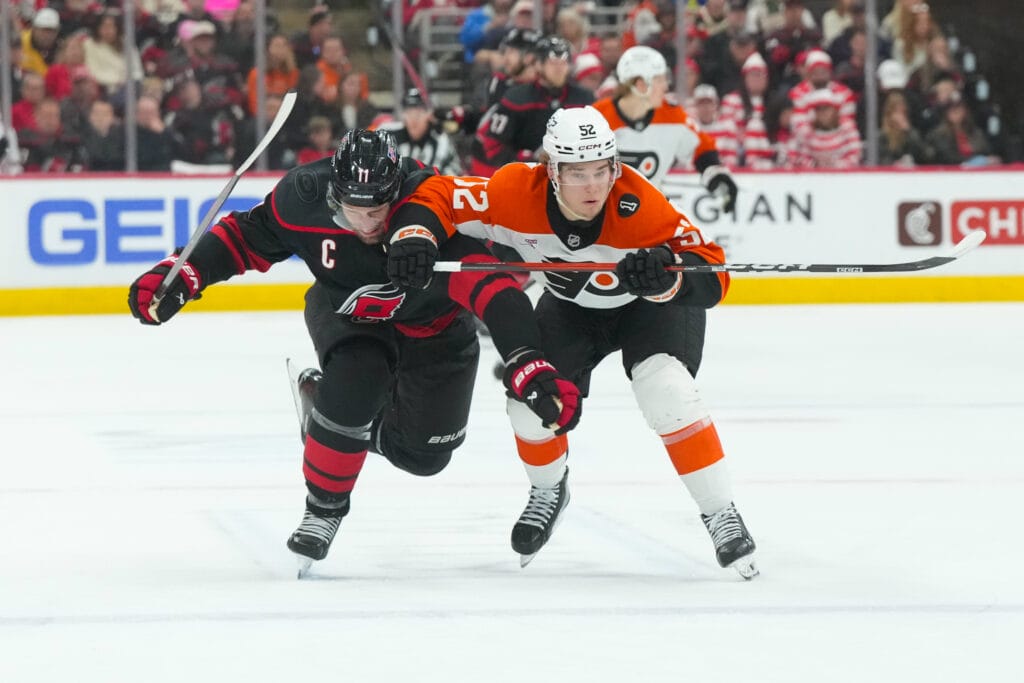 Could Denver Barkey stick at center in the NHL? Strong work down in the middle in Game 1 makes you wonder