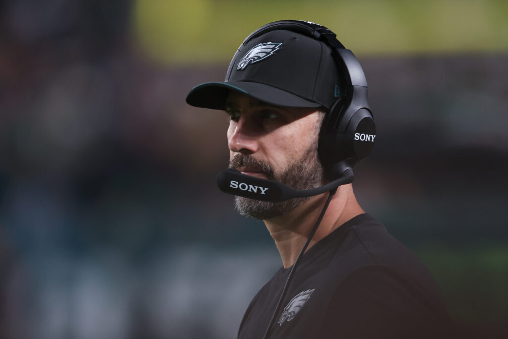 Eagles head coach Nick Sirianni looks on during the first quarter against the Cincinnati Bengals at Lincoln Financial Field. Mandatory Credit: Bill Streicher-Imagn Images
