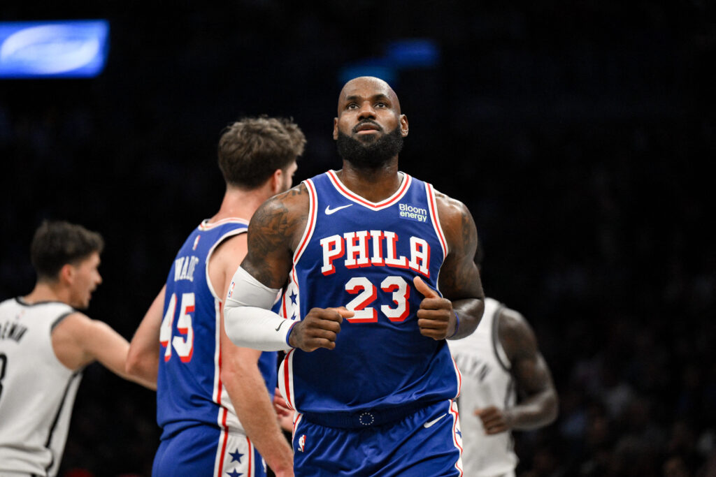 LeBron James shines in Sixers debut; Sixers struggle vs. Nets
